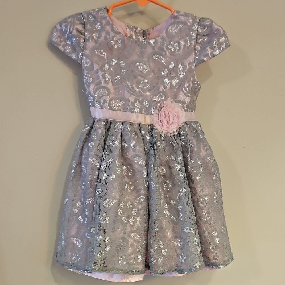 Elegant Pink Floral Kids Dress